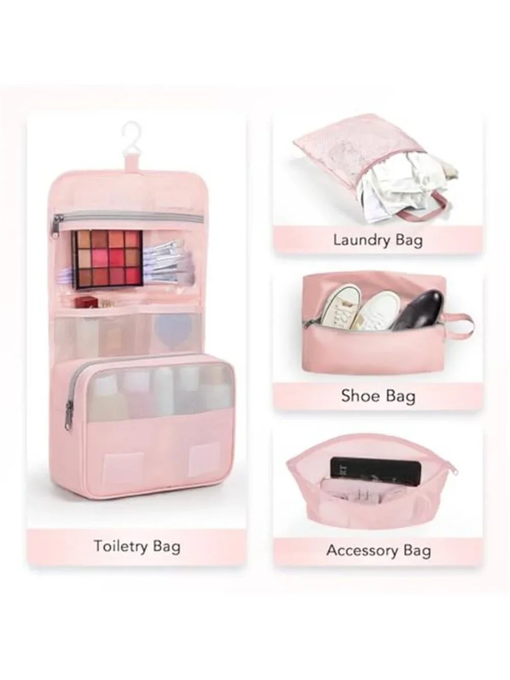Compression Packing Cubes Travel Organizer Set Luggage Bags Toiletry Shoe Bag